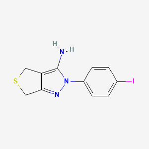 molecular formula C11H10IN3S B1459881 4H-噻吩并[3,4-c]吡唑-3-胺，2,6-二氢-2-(4-碘苯基)- CAS No. 1418273-61-6