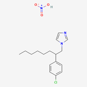 molecular formula C17H24ClN3O3 B14598848 1-[2-(4-Chlorophenyl)octyl]imidazole;nitric acid CAS No. 58831-13-3