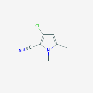 molecular formula C7H7ClN2 B1459885 3-chloro-1,5-dimethyl-1H-pyrrole-2-carbonitrile CAS No. 1881332-74-6