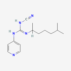 molecular formula C15H23N5 B14598859 2-Cyano-1-(1,5-dimethylhexyl)-3-(4-pyridyl)guanidine CAS No. 60560-37-4