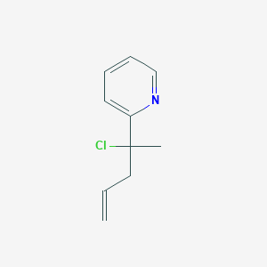 molecular formula C10H12ClN B14598864 2-(2-Chloropent-4-en-2-yl)pyridine CAS No. 60499-24-3