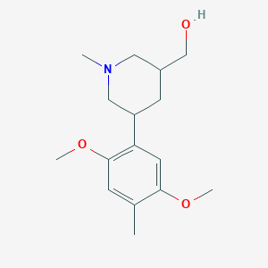 [5-(2,5-Dimethoxy-4-methylphenyl)-1-methylpiperidin-3-yl]methanol