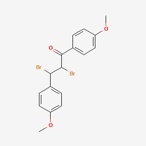 1-Propanone, 2,3-dibromo-1,3-bis(4-methoxyphenyl)-