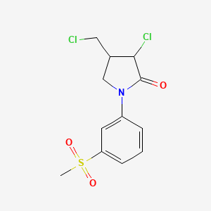 3-Chloro-4-(chloromethyl)-1-[3-(methanesulfonyl)phenyl]pyrrolidin-2-one