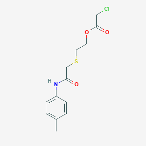 molecular formula C13H16ClNO3S B1459893 2-({2-[(4-甲苯基)氨基]-2-氧代乙基}硫代)乙基氯乙酸酯 CAS No. 2173090-61-2