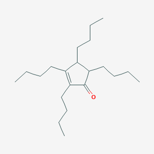 molecular formula C21H38O B14598937 2,3,4,5-Tetrabutylcyclopent-2-en-1-one CAS No. 60973-26-4