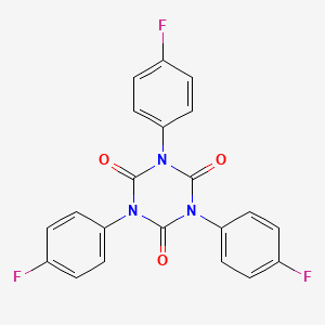 molecular formula C21H12F3N3O3 B14598939 1,3,5-Tris(4-fluorophenyl)-1,3,5-triazinane-2,4,6-trione CAS No. 60253-50-1