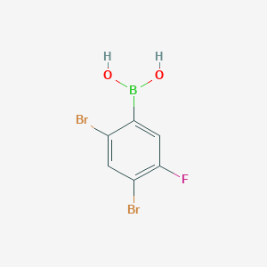 molecular formula C6H4BBr2FO2 B1459895 2,4-二溴-5-氟苯硼酸 CAS No. 2121511-89-3