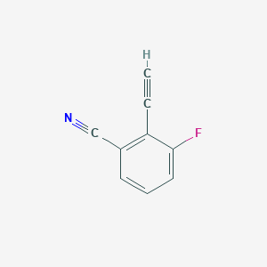 molecular formula C9H4FN B1459901 2-乙炔基-3-氟苯甲腈 CAS No. 1848959-59-0