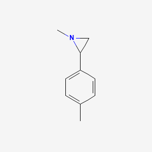 molecular formula C10H13N B14599037 1-Methyl-2-(4-methylphenyl)aziridine CAS No. 58777-94-9