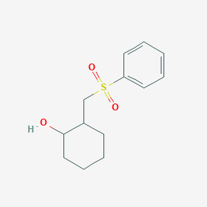 molecular formula C13H18O3S B14599077 2-[(Benzenesulfonyl)methyl]cyclohexan-1-ol CAS No. 60012-50-2