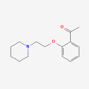 molecular formula C15H21NO2 B14599107 Acetophenone, 2'-(2-piperidinoethoxy)- CAS No. 60176-09-2