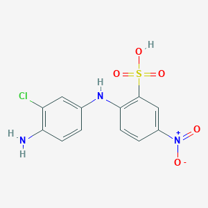 2-(4-Amino-3-chloroanilino)-5-nitrobenzene-1-sulfonic acid