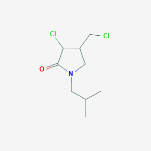 molecular formula C9H15Cl2NO B14599125 3-Chloro-4-(chloromethyl)-1-(2-methylpropyl)pyrrolidin-2-one CAS No. 61213-17-0