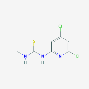 molecular formula C7H7Cl2N3S B14599128 N-(4,6-Dichloropyridin-2-yl)-N'-methylthiourea CAS No. 61014-45-7