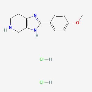 molecular formula C13H17Cl2N3O B1459914 2-(4-Methoxyphenyl)-4,5,6,7-tetrahydro-1H-imidazo[4,5-c]pyridine dihydrochloride CAS No. 2108497-14-7