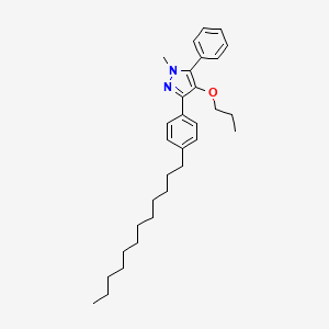 molecular formula C31H44N2O B14599148 3-(4-Dodecylphenyl)-1-methyl-5-phenyl-4-propoxy-1H-pyrazole CAS No. 60627-76-1