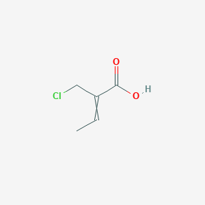 molecular formula C5H7ClO2 B14599160 2-(Chloromethyl)but-2-enoic acid CAS No. 60941-00-6