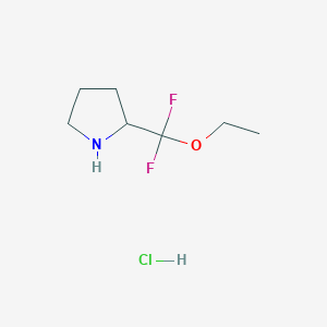 molecular formula C7H14ClF2NO B1459917 2-(Ethoxydifluoromethyl)pyrrolidine hydrochloride CAS No. 2097894-03-4