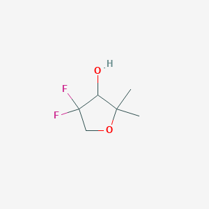 molecular formula C6H10F2O2 B1459919 4,4-Difluoro-2,2-dimethyltetrahydrofuran-3-ol CAS No. 2167269-98-7