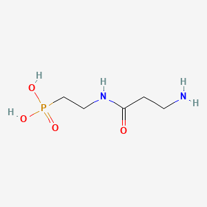 molecular formula C5H13N2O4P B14599248 Phosphonic acid, [2-[(3-amino-1-oxopropyl)amino]ethyl]- CAS No. 59957-50-5