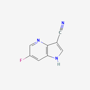 molecular formula C8H4FN3 B1459925 6-fluoro-1H-pyrrolo[3,2-b]pyridine-3-carbonitrile CAS No. 1260385-63-4
