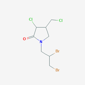 molecular formula C8H11Br2Cl2NO B14599258 3-Chloro-4-(chloromethyl)-1-(2,3-dibromopropyl)pyrrolidin-2-one CAS No. 61213-14-7