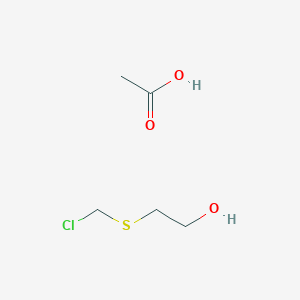 molecular formula C5H11ClO3S B14599272 Acetic acid;2-(chloromethylsulfanyl)ethanol CAS No. 59278-05-6