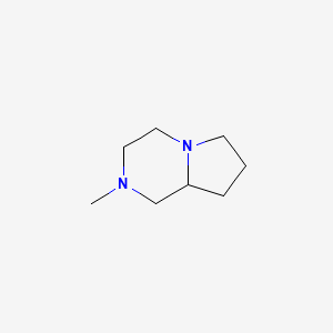 molecular formula C8H16N2 B14599294 2-Methyloctahydropyrrolo[1,2-a]pyrazine CAS No. 59436-17-8