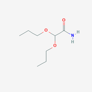 molecular formula C8H17NO3 B14599299 2,2-Dipropoxyacetamide CAS No. 61190-00-9