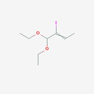 molecular formula C8H15IO2 B14599300 1,1-Diethoxy-2-iodobut-2-ene CAS No. 61147-88-4