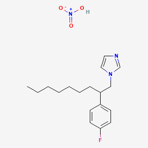 1-[2-(4-Fluorophenyl)nonyl]imidazole;nitric acid