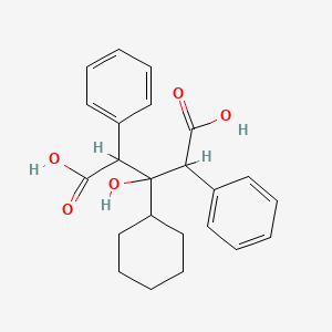 3-Cyclohexyl-3-hydroxy-2,4-diphenylpentanedioic acid