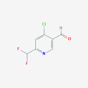 B1459933 4-Chloro-6-(difluoromethyl)nicotinaldehyde CAS No. 1803703-06-1