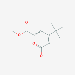 molecular formula C11H15O4- B14599348 3-tert-Butyl-6-methoxy-6-oxohexa-2,4-dienoate CAS No. 61186-97-8