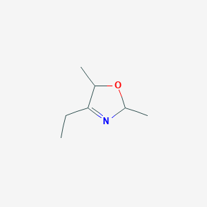 molecular formula C7H13NO B14599356 4-Ethyl-2,5-dimethyl-2,5-dihydro-1,3-oxazole CAS No. 60633-23-0