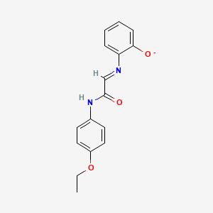 molecular formula C16H15N2O3- B14599363 2-{(E)-[2-(4-Ethoxyanilino)-2-oxoethylidene]amino}phenolate CAS No. 59159-55-6