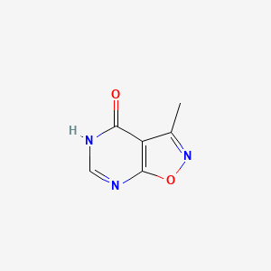 molecular formula C6H5N3O2 B1459946 3-甲基-5H-异恶唑并[5,4-d]嘧啶-4-酮 CAS No. 68571-74-4