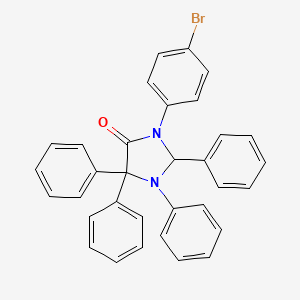 molecular formula C33H25BrN2O B14599478 3-(4-Bromophenyl)-1,2,5,5-tetraphenylimidazolidin-4-one CAS No. 60687-72-1