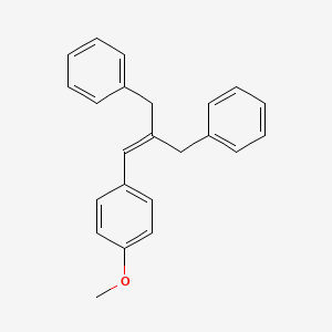 molecular formula C23H22O B14599480 1-(2-Benzyl-3-phenylprop-1-en-1-yl)-4-methoxybenzene CAS No. 61022-48-8