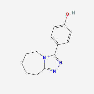 B1459950 4-(6,7,8,9-tetrahydro-5H-[1,2,4]triazolo[4,3-a]azepin-3-yl)phenol CAS No. 923235-74-9