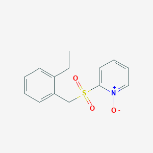 molecular formula C14H15NO3S B14599500 2-[(2-Ethylphenyl)methanesulfonyl]-1-oxo-1lambda~5~-pyridine CAS No. 60264-16-6