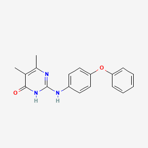 molecular formula C18H17N3O2 B1459952 5,6-二甲基-2-[(4-苯氧基苯基)氨基]嘧啶-4(3H)-酮 CAS No. 1306739-91-2