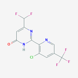 molecular formula C11H5ClF5N3O B1459953 2-(3-氯-5-(三氟甲基)吡啶-2-基)-6-(二氟甲基)嘧啶-4(3H)-酮 CAS No. 1823183-48-7