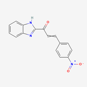 2-Propen-1-one, 1-(1H-benzimidazol-2-yl)-3-(4-nitrophenyl)-