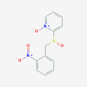 2-[(2-Nitrophenyl)methanesulfinyl]-1-oxo-1lambda~5~-pyridine