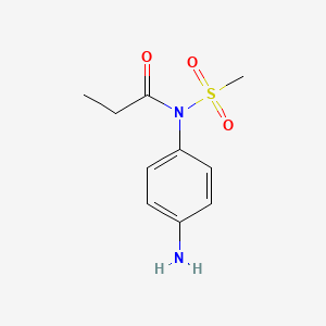 molecular formula C10H14N2O3S B14599578 N-(4-Aminophenyl)-N-(methanesulfonyl)propanamide CAS No. 61068-52-8