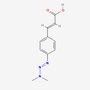 molecular formula C11H13N3O2 B14599584 2-Propenoic acid, 3-(4-(3,3-dimethyl-1-triazenyl)phenyl)- CAS No. 59971-42-5