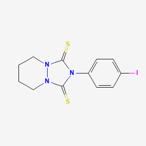 molecular formula C12H12IN3S2 B14599592 1H-(1,2,4)Triazolo(1,2-a)pyridazine-1,3(2H)-dithione, tetrahydro-2-(4-iodophenyl)- CAS No. 58932-88-0