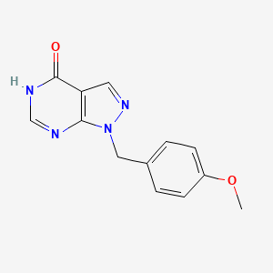 molecular formula C13H12N4O2 B1459962 1-(4-甲氧基苄基)-1H-吡唑并[3,4-d]嘧啶-4(5H)-酮 CAS No. 1021029-65-1